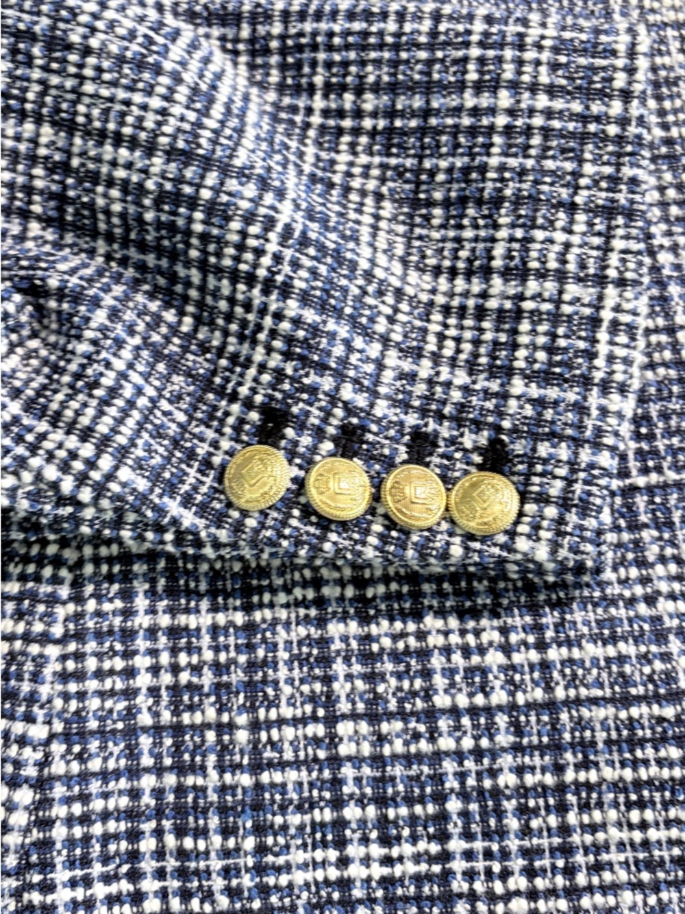 Lane Bryant Tweed Blazer NWT – Blue Textured Jacket Size 22 - Picture 7 of 10